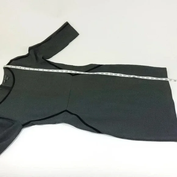 Armani Exchange Dress Women's Size Small Gray Black Knee Length 3/4 Sleeve - Picture 11 of 12